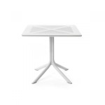 Posebej zasnovana kvadratna vrtna miza CLIPX 80 priznanega italijanskega proizvajalca Nardi. Namenjena je predvsem za uporabo v majhnih prostorih; terasah