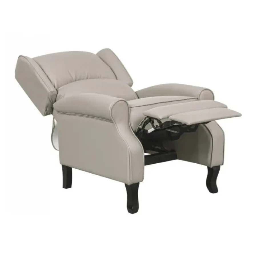 Fotelj MAILA PU taupe je narejen iz umetnega usnja. Hrbet ima push-back sistem. Material: - Umetno usnje - Pena Barva: - Taupe Dimenzije: širina: 79cm