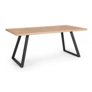 Jedilna miza DUKAT 180X90 črna je preprosta a hkrati elegantna miza, ki popestri vašo okolico. Narejena je iz vrhunskega furnirja MDF s kovinskimi nogami.