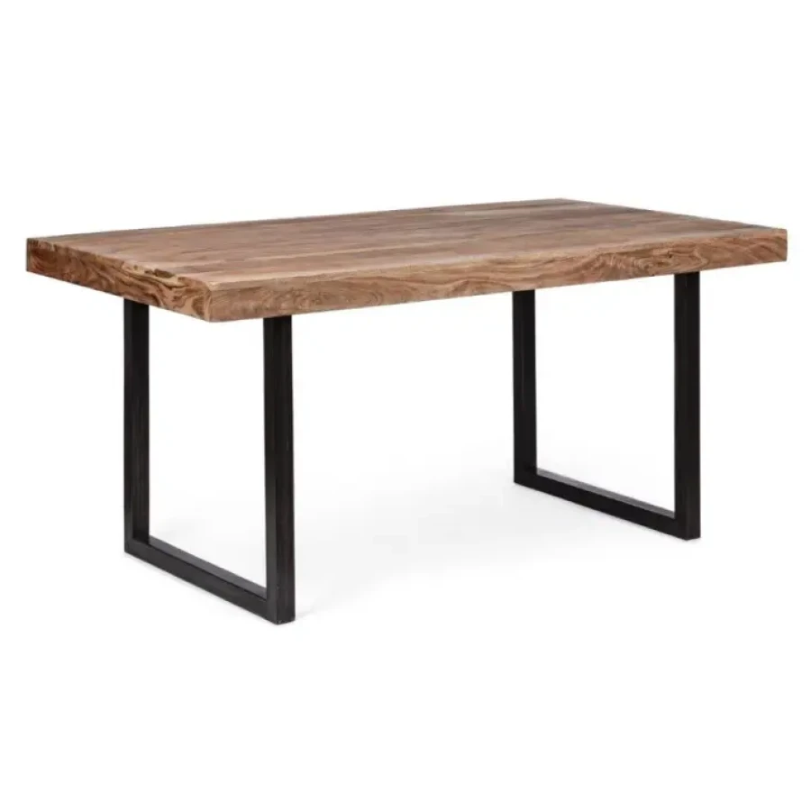 Jedilne mize EGON 160X90, je elegantna jedilna miza, ki je primerna za vsak prostor. Mizna plošča je narejena iz akacijevega lesa z kovinskimi miznimi