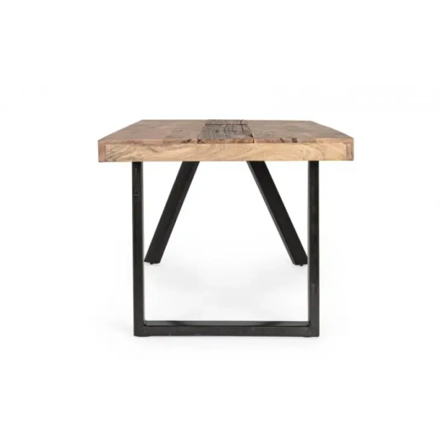 Jedilna miza MANCHESTER 160X90 je elegantna jedilna miza, ki je primerna za vsak prostor. Mizna plošča je narejena iz mangotovega lesa z kovinskimi miznimi