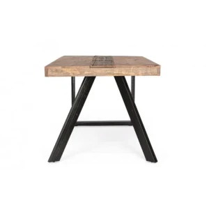 Jedilna miza MANCHESTER 160X90 je elegantna jedilna miza, ki je primerna za vsak prostor. Mizna plošča je narejena iz mangotovega lesa z kovinskimi miznimi