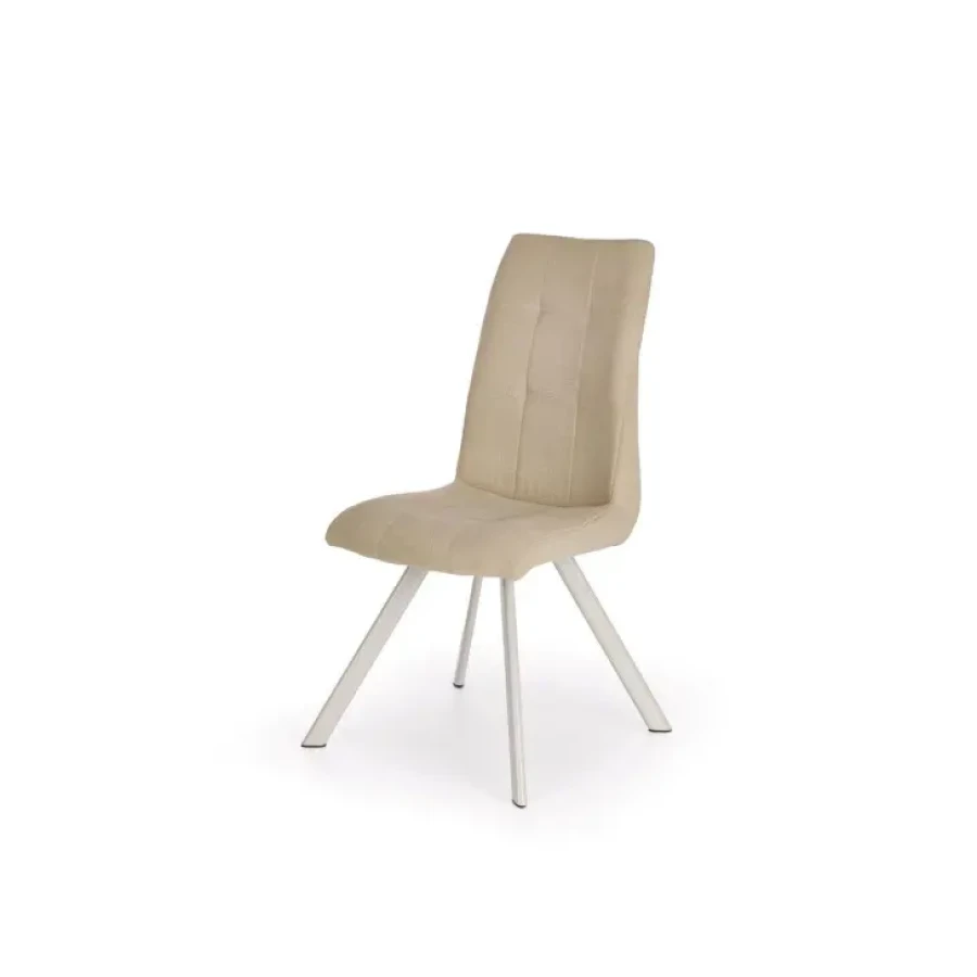 Moderen stol ANDREJA je zelo trpežen in eleganten stol. Barve stola: - bež Material: -tkanina/kovina Dimenzija stola: - višina: 94 cm - sedišče: 59 cm -