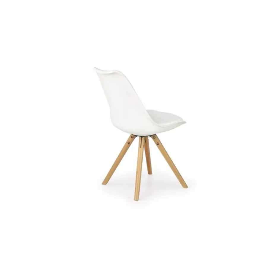 Moderen stol ANIKA2, je zelo kvalitetno narejen. Je odličen stol za vašo jedilnico. Barva: - bela / bukev Material: - umetno usnje - les -ABS Dimenzija stola