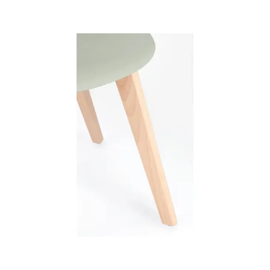 Jedilni stol SYSTEM zelen je eleganten kos pohištva, ki da poseben čar vašemu prostoru. Noge ima narejene iz bukovega lesa. Sedež in naslon je narejen iz