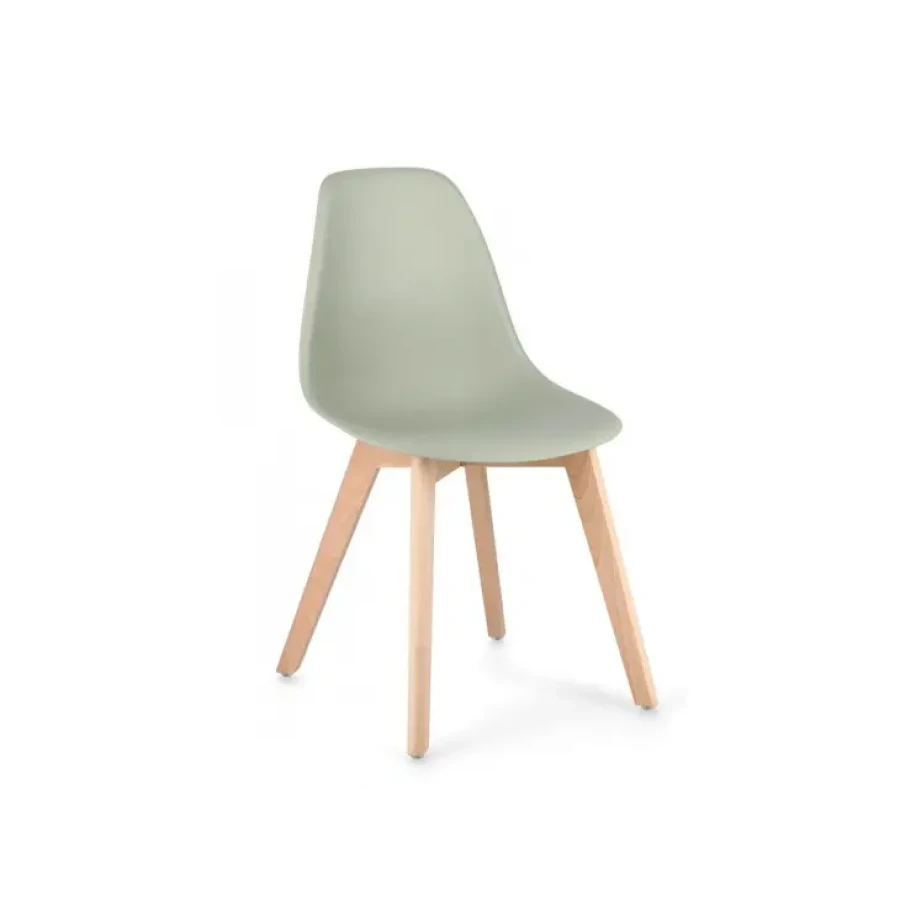 Jedilni stol SYSTEM zelen je eleganten kos pohištva, ki da poseben čar vašemu prostoru. Noge ima narejene iz bukovega lesa. Sedež in naslon je narejen iz