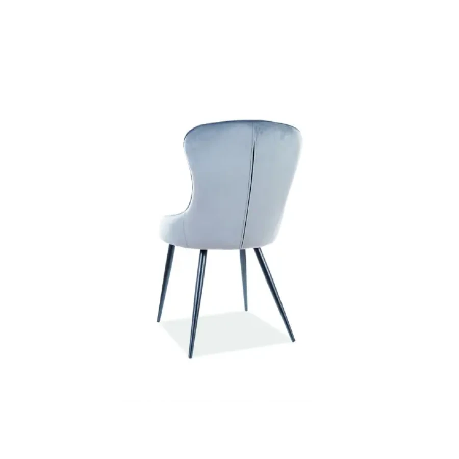 Jedilni stol VIVI je eleganten in kvaliteten stol z mehko tkanino. Dimenzije: - V: 91 x G: 45 x Š: 52 x V (do sedišča): 51 cm Material: - Tkanina aksamit /
