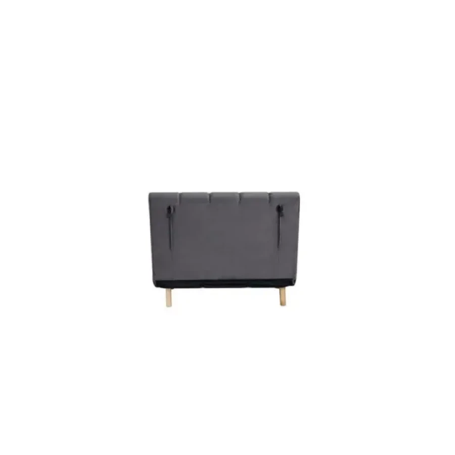 Kavč BIBO je udoben in sodoben kavč, ki se raztegne v ležišče. Na voljo je v sivi barvi blaga. Ogrodje je iz lesa. Dimenzije: - D: 103 x G: 94 x V: 82 v
