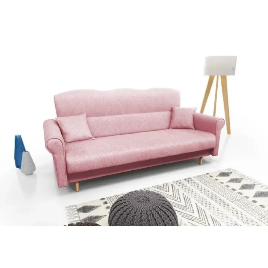 Kavč CAROL je primeren za vsak prostor. Je modernega dizajna in prijetnih barv. Zagotovil bo udobje počitka in lepo okrasil dnevno sobo. Ima možnost da se