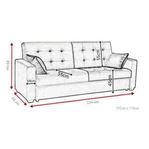 Kavč JULIAN bo poživel vaš dnevni prostor ali otroško sobo. Kavč je raztegljiv v spalno pozicijo. Vzmetenje Bonell je zelo udobno za spanje. Zraven dobite