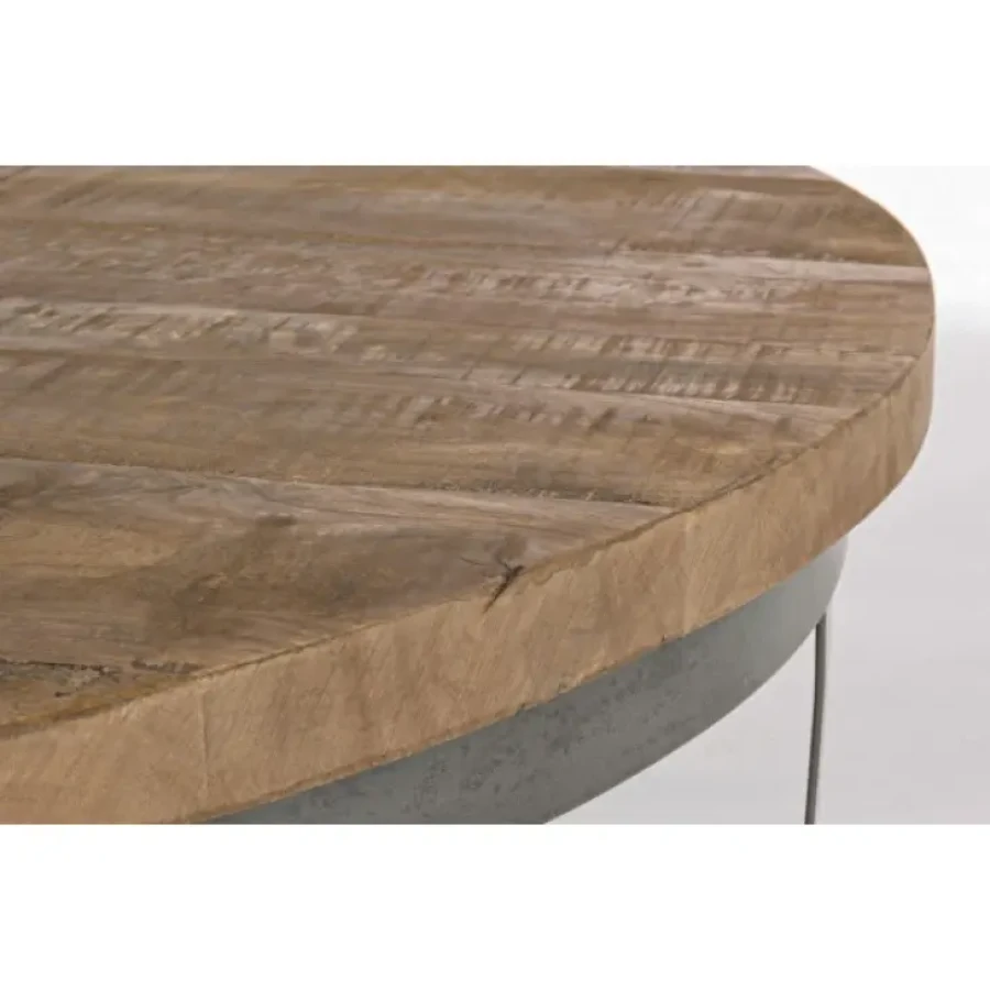 Klubska miza NARVIK D90 ima jekleni okvir in vrh iz lesa. Dimenzije: širina: Ø90cm višina: 43hcm višina: 43cm