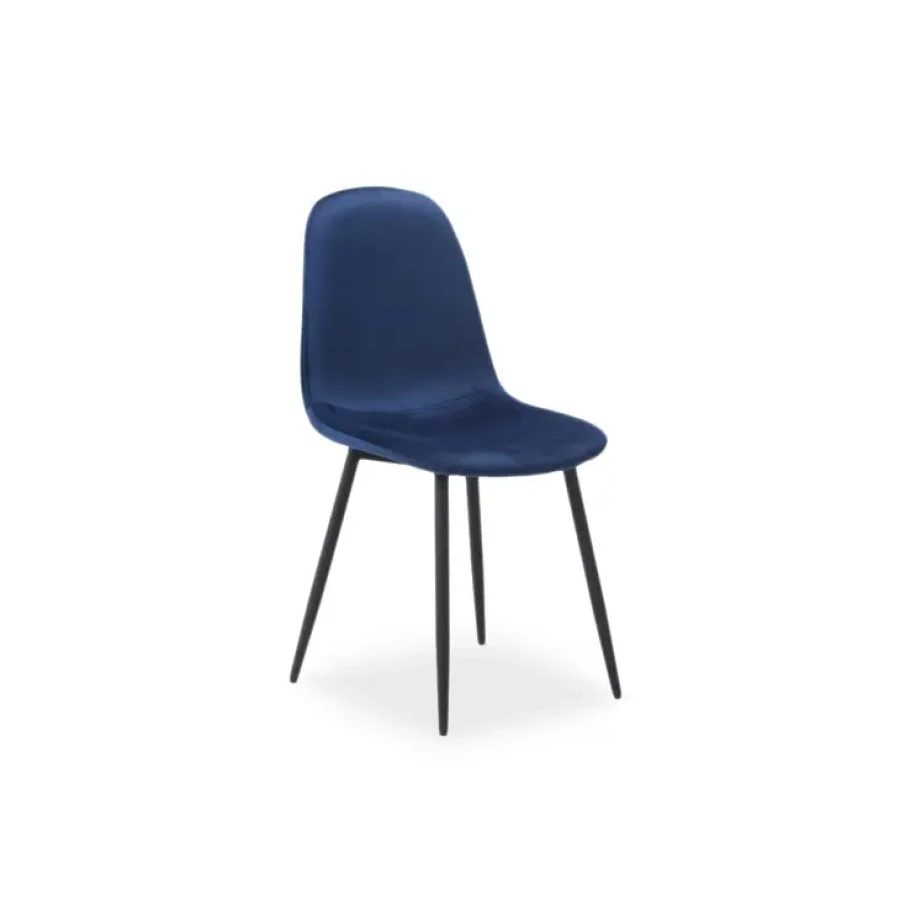 Kuhinjski stol FOXY 2 je klasično in elegantno oblikovan. Tanke noge so iz kovine v črni mat barvi, tako je stol hkrati eleganten kakor tudi trpežen in
