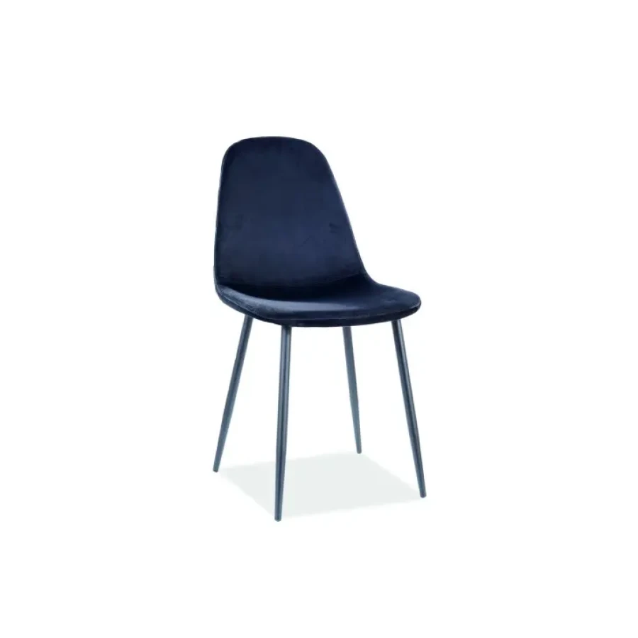 Kuhinjski stol FOXY 2 je klasično in elegantno oblikovan. Tanke noge so iz kovine v črni mat barvi, tako je stol hkrati eleganten kakor tudi trpežen in