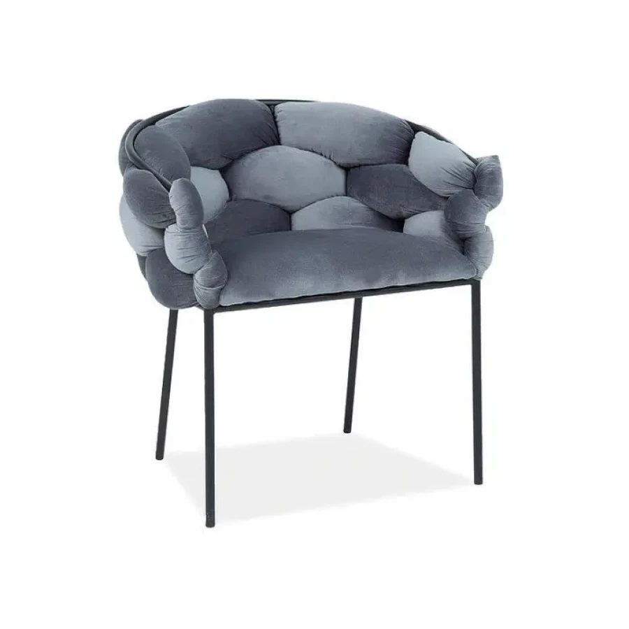 Kuhinjski stol NORDI je modernega dizajna. Narejen je iz velvet tkanine, noga pa so iz kovine v črni mat barvi. Material: - Kovina - Velvet Barva: - Rumena -