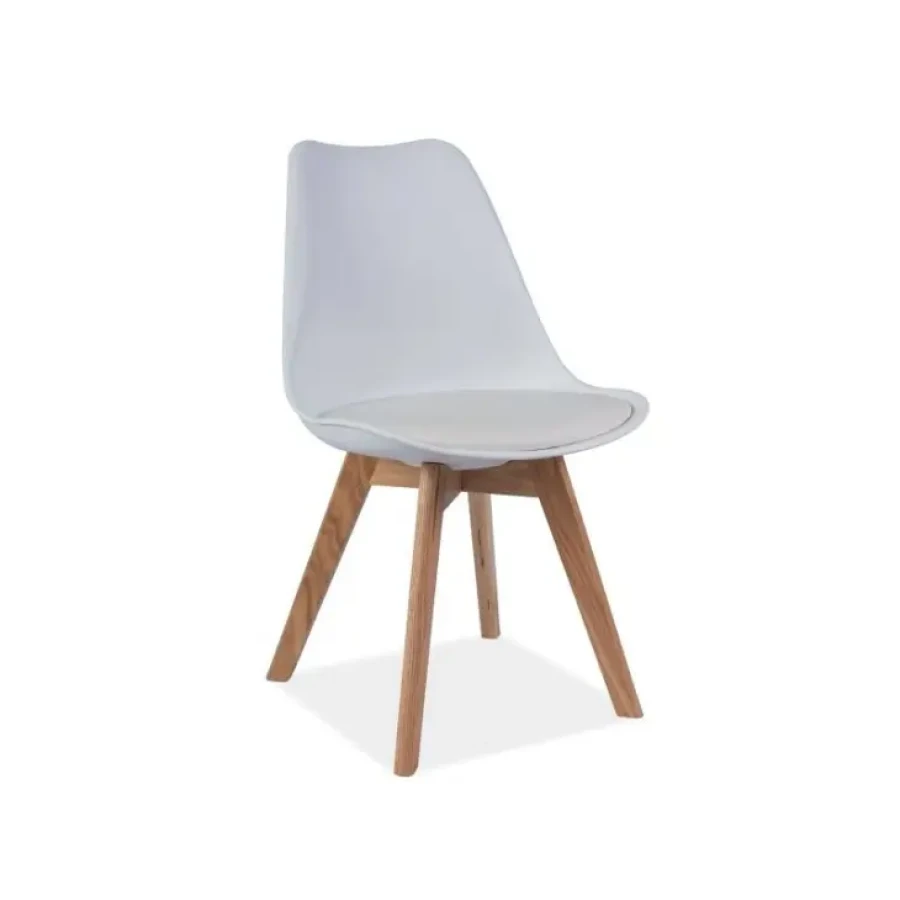 Moderen stol RISS, kateri bo poživel vsako kuhinjo. Dobiti ga je možno v več barvah. Zelo trpežen in eleganten stol. Noge stola so v hrastovem lesu.