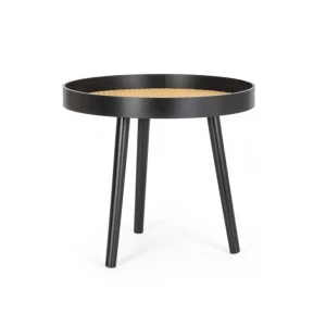 Miza JOSINE črna je preprosta miza, ki popestri vsak prostor. Mizna plošča je narejena iz mdf-ja, mizne noge pa iz borovega lesa. Dimenzije: širina: 50cm