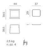 Mizica za ležalnik - POP, antracit - slika 2