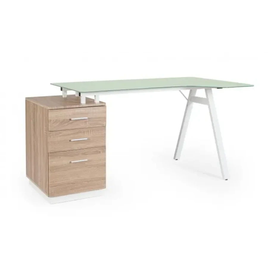 Pisalna miza CHARLIE je elegantna pisalna miza, ki je primerna za vsak prostor. Okvir pisalne mize je narejen iz kovine. Mizna plošča pa je narejena iz