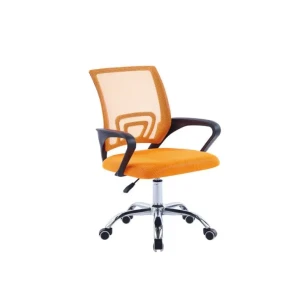Pisarniški stol DISCO krom/oranžen je vrtljiv stol, ki je nastavljiv po višini. Zagotavlja popolnoma zanesljivo uporabo ter vzdržljivost. Čvrsta podlaga