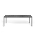 Miza je v celoti narejena iz aluminija, se pravi, da je tudi celotna zgornja plošča narejena iz aluminija. Fiksna vrtna miza RIO ALU 210 v treh različnih