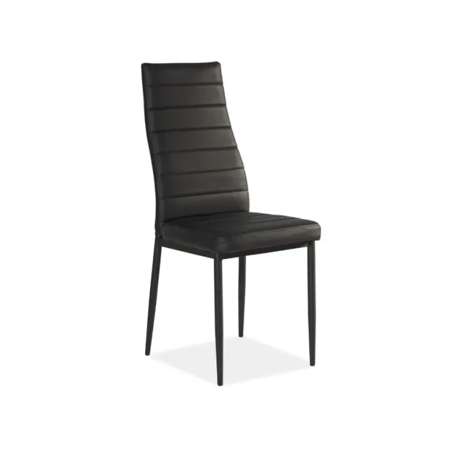 Moderen stol ANY 7. Narejen je iz umetnega usnja. Noge stola so v črni barvi in so iz kovine. Material: - umetno usnje - kovina Barva stola: - črna Dimenzija