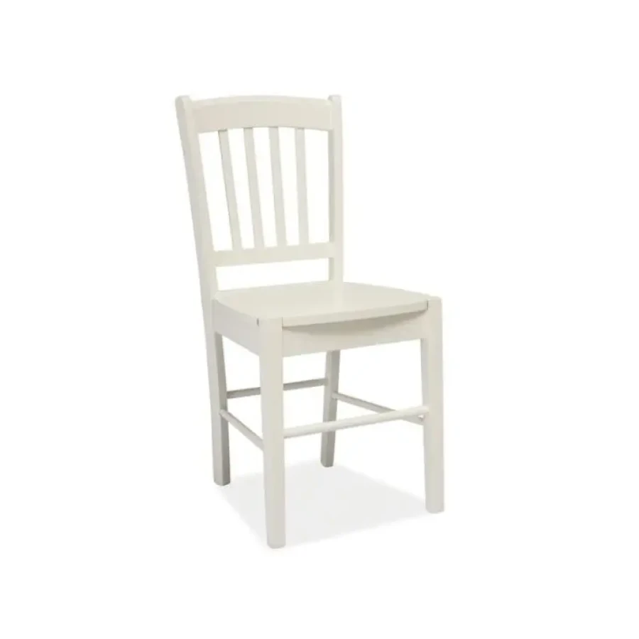 Udoben in enostaven kuhinjski stol OSKAR, ki je primeren za jedilnice. Stol je narejen iz masivnega lesa. Barve stola: - bela Materijal: - masiven les