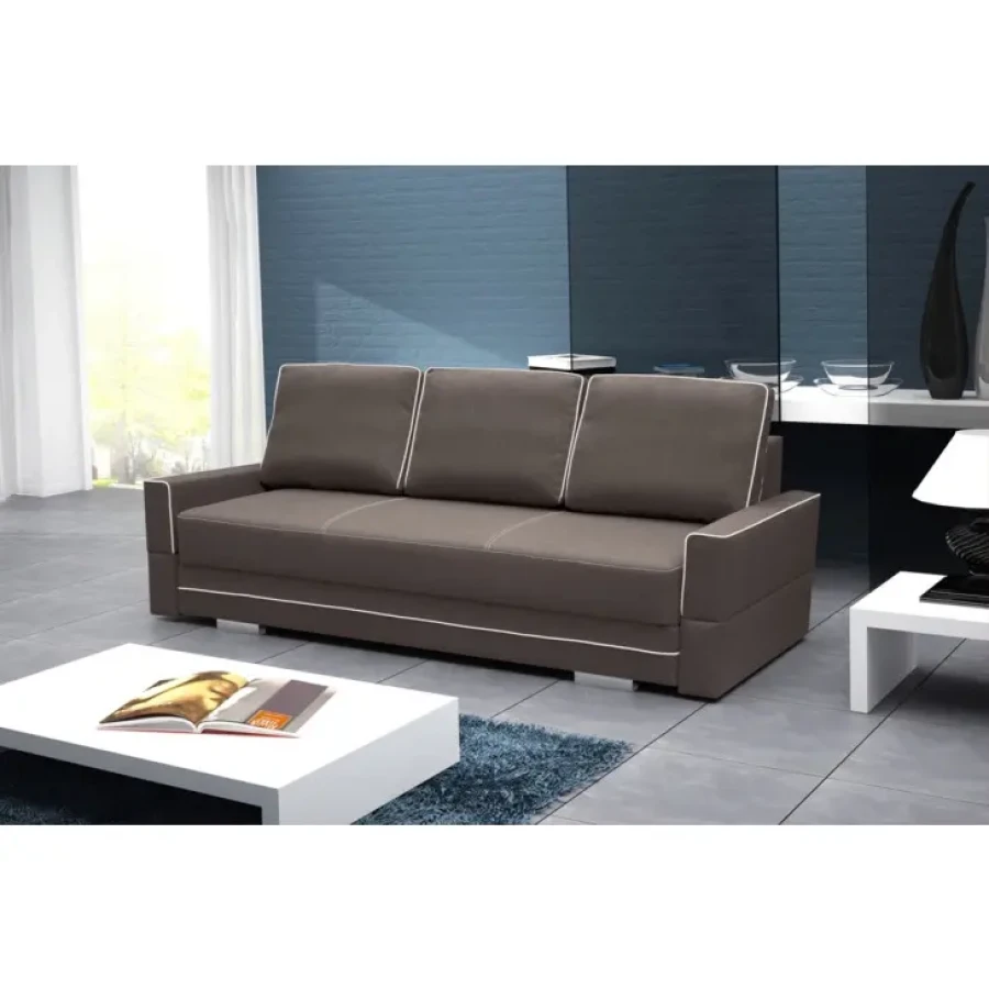 Trosed IVET 2 je živahen in sodoben kavč, primeren za dnevni prostor ali mladinsko sobo. Narejen je iz kvalitetnega blaga in umetnega usnja. Pri raztegnitvi