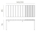 Vrtna garnitura RIO 140 + 6x stol TRILL - Antracit - slika 7