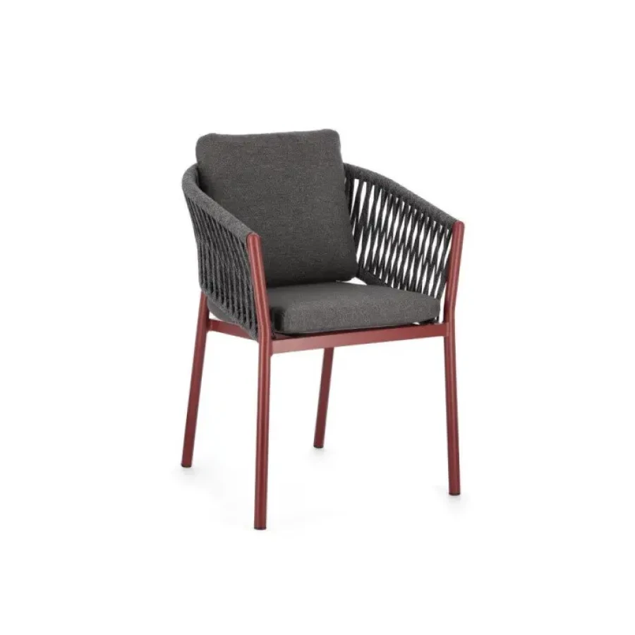Vrtni stol FLORENCIA bordo je nepogrešljiv del terase. Izberite udoben stol FLORENCIA bordo, ki vam bo nudil mehko in udobno površino za sedenje. Je moderen,
