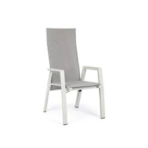 Vrtni stol STEVEN LUNAR je eleganten stol, ki popestri vašo okolico. Okvir je narejen iz aluminija, hrbet in sedež pa je narejen iz tekstila. Ima nastavljivo