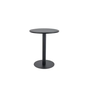 Barska okrogla miza PRESTON. Miza je primerna za gostinske lokale, za notranjo kakor tudi zunanjo uporabo. Mizna plošča in mizno podnožje sta iz kovine v