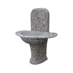 BETONSKI UMIVALNIK CEGRAM VRTNI GABER S POLICO PRANO SIVO, ZADNJA STRAN GLADKA, BRUŠENO KORITO, BREZ PIPE