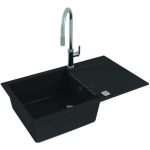 GRANITAL POMIVALNO KORITO ALVEUS CADIT 40, G91 CARBON 860X500 MM - slika 3