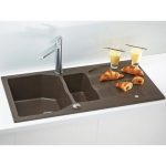 GRANITAL POMIVALNO KORITO ALVEUS SENSUAL 70, CHOCOLATE- G03M 980X520 MM - slika 2