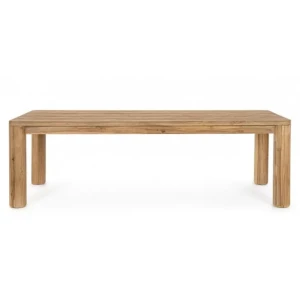 Jedilna miza MAVERICK 240X100 je unikatna in elegantna jedilna miza, ki popestri vsak prostor. Mizna plošča in mizne noge so narejena iz tikovega lesa. S