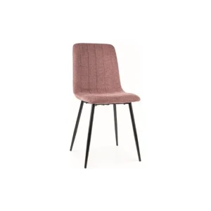 Jedilni stol KARLO je modernega dizajna. Narejen je iz blaga, noge pa so iz kovine v črni mat barvi. Barve: - Vijola - Bež Material: - Kovina - Blago