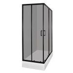 KOTNA KABINA ZA PRHANJE FEROTEHNA TK MADERA 90KV ČRNA - slika 2