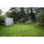 KOVINSKA VRTNA HIŠKA GLOBEL SKILLION 84 SREBRNA Š242 X G124 X V199 - slika 3