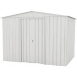 KOVINSKA VRTNA HIŠKA GLOBEL TOWER 108 SREBRNA Š296 X G238 X V203 CM