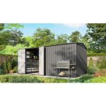 KOVINSKA VRTNA HIŠKA VITAVIA DELAVNA 1510, ANTRACIT 194X459X303 - slika 4