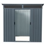 KOVINSKA VRTNA HIŠKA VITAVIA LIEGE 65, MAT ANTRACIT 180X184X139 - slika 4