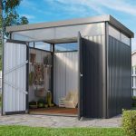 KOVINSKA VRTNA HIŠKA VITAVIA RHEINFELDEN 108 187X276X233 MAT ANTRACIT - slika 5