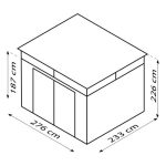 KOVINSKA VRTNA HIŠKA VITAVIA RHEINFELDEN 108 187X276X233 MAT ANTRACIT - slika 6