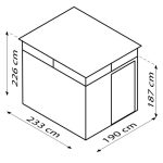 KOVINSKA VRTNA HIŠKA VITAVIA RHEINFELDEN 78 187X190X233 MAT ANTRACIT - slika 7