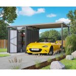 KOVINSKA VRTNA HIŠKA VITAVIA RHEINFELDEN 78+STREHA 187X482X245 MAT ANTRACIT - slika 5