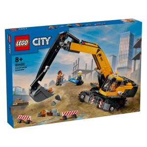 LEGO® City komplet z bagerjem za navdušence nad gradbenimi vozili. Nadobudnega sestavljalca preseneti z igračo z LEGO® City Rumeni gradbeni bager (60420) za starost 8+. Realistični rovokopač je čisto tak kot v resnici