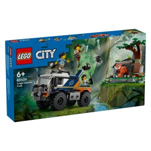 Igralni komplet s safarijem na tigre LEGO® City. Spodbudi otrokovo nagnjenje k dogodivščinam s kompletom LEGO® City Terenski tovornjak raziskovalca džungle