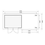 LESENA VRTNA HIŠKA KARIBU ASKOLA 5 S TERASO 298X211X242 +240 LES 19MM - slika 6