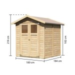 LESENA VRTNA HIŠKA KARIBU DAHME 3 180X184X222 - slika 3