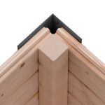 LESENA VRTNA HIŠKA KARIBU JUPITER A+ PODALJŠEK STREHE 2.35M, BELI OKVIR - slika 3